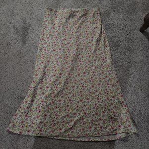Floral midi skirt